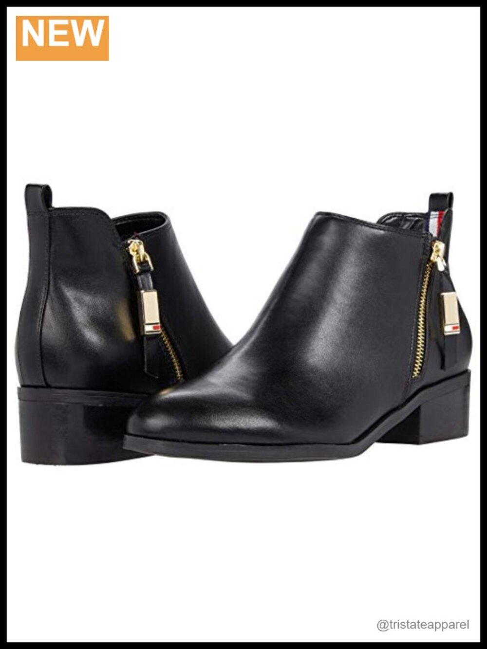 Tommy Hilfiger Wright2 Ankle Bootie with Gold-Toned Zipper